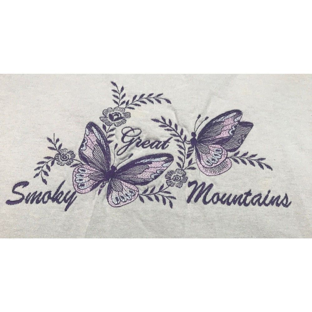 Womens‎ short sleeve Tshirt size XL Lavender Embroider Smokey Mountains Gildan